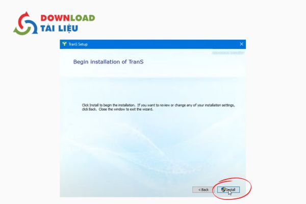 Bước 6: Bấm nút Install để bắt đầu chạy phần mềm