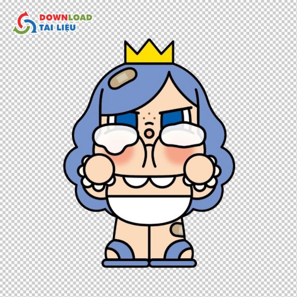 cry baby blind box vector