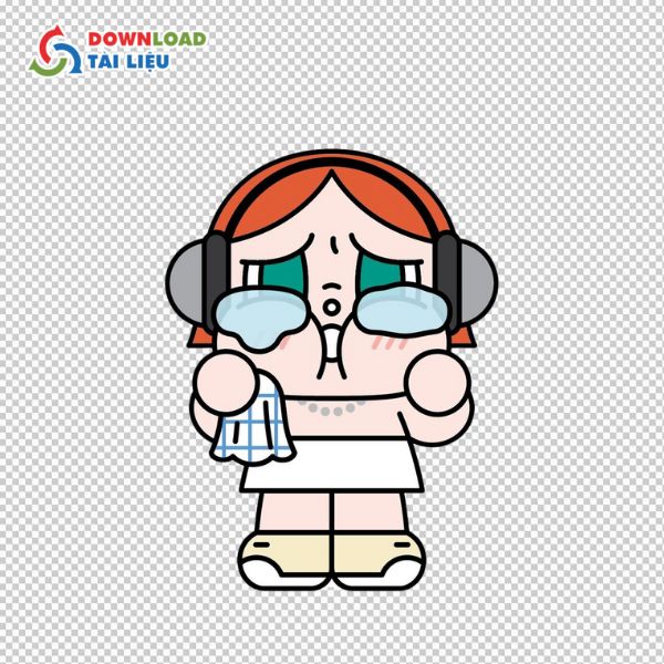 cry baby art toy vector