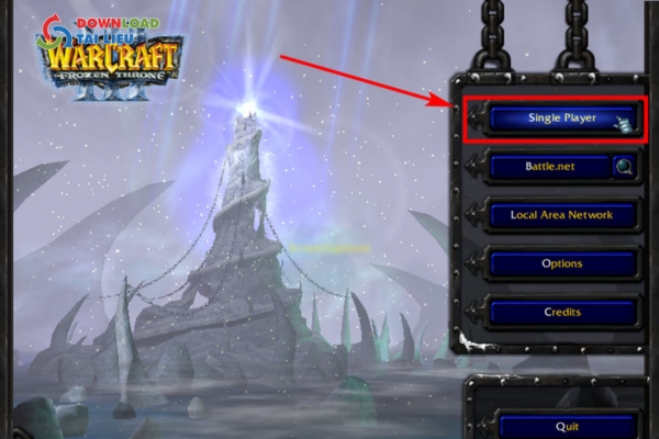 Giao diễn khi đã tải game Warcraft III