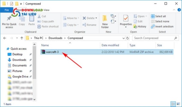 Hướng dẫn giải nén tải game Warcraft III
