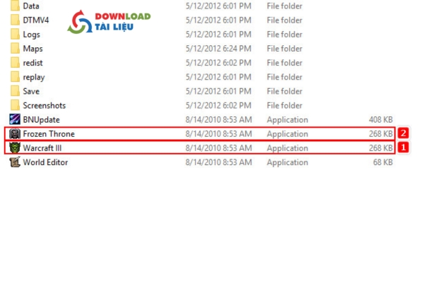 Hướng dẫn chọn file game Warcraft III
