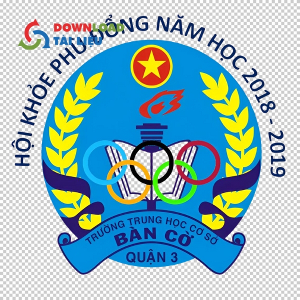 Tải Logo Hội Khỏe Phù Đổng PNG, PS, AI Tách Nền Miễn Phí Mẫu Logo Hội Khỏe Phù Đổng Vector Trường THCS Bàn Cờ