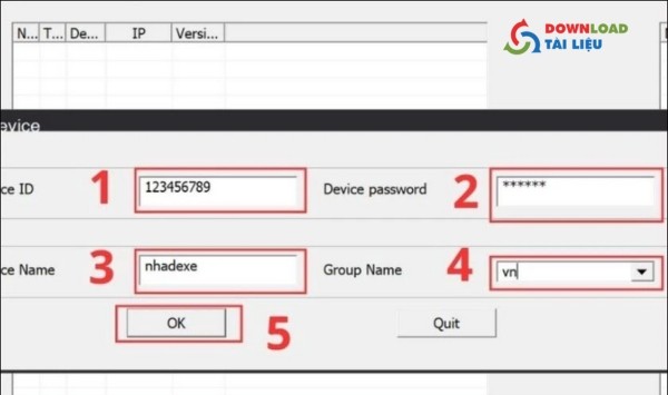 Hướng dẫn nhập thông số camera