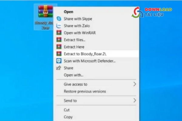 Cách mở và giải nén file tải game đấu trường thú 2