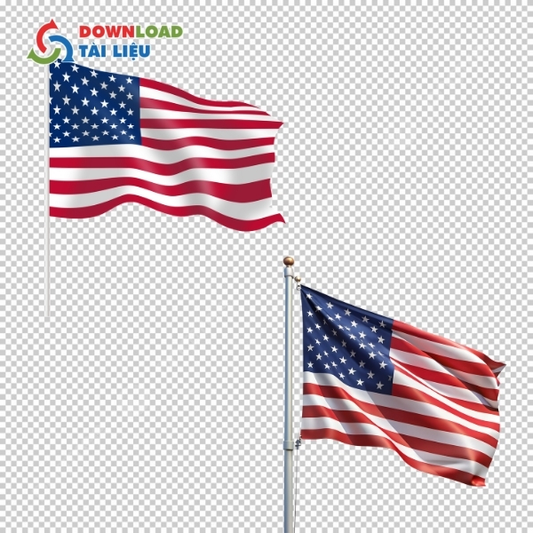 Mẫu cờ Mỹ hiệu ứng gió