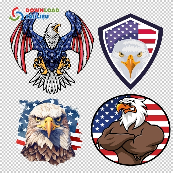 Mẫu lá cờ Mỹ cho in ấn