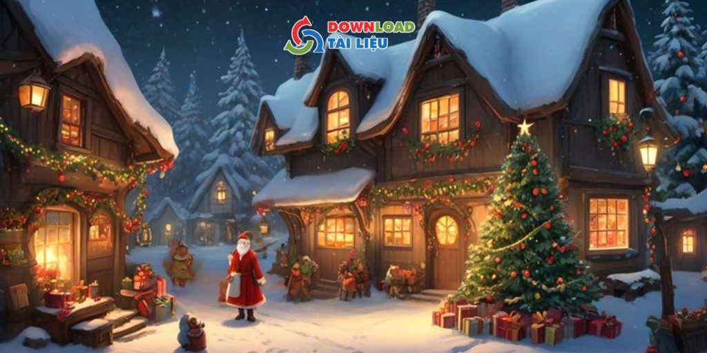 Mẫu background giáng sinh mùa đông