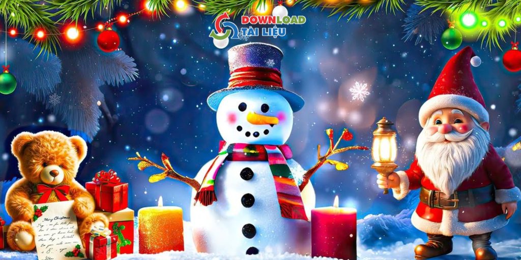 Mẫu nền giáng sinh hoạt hình