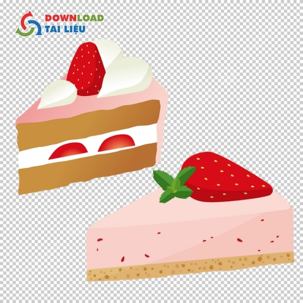 Tải Ngay 40+ Hình Ảnh Dâu Tây Vector Sắc Nét Mẫu bánh cake dâu tây vector