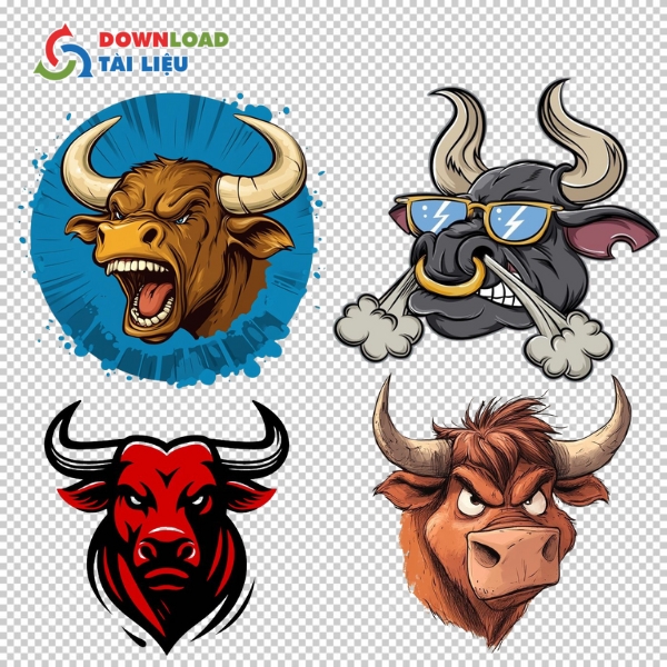Mẫu biểu tượng con trâu vector