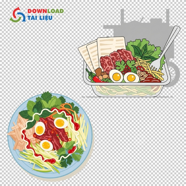 Tải 35+ Mẫu Bánh Tráng Trộn Vector Đặc Sắc File PNG, JPG Mẫu bánh tráng trộn vector mang đậm hương vị Việt Nam