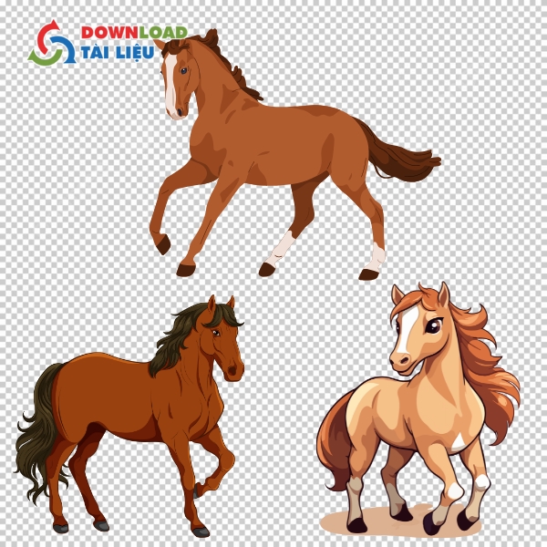 Mẫu con ngựa vector được thiết kế chi tiết và tinh tế