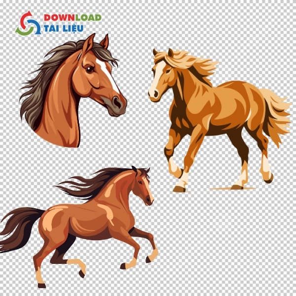 Mẫu con ngựa vector thiết kế chuyên nghiệp, sắc nét