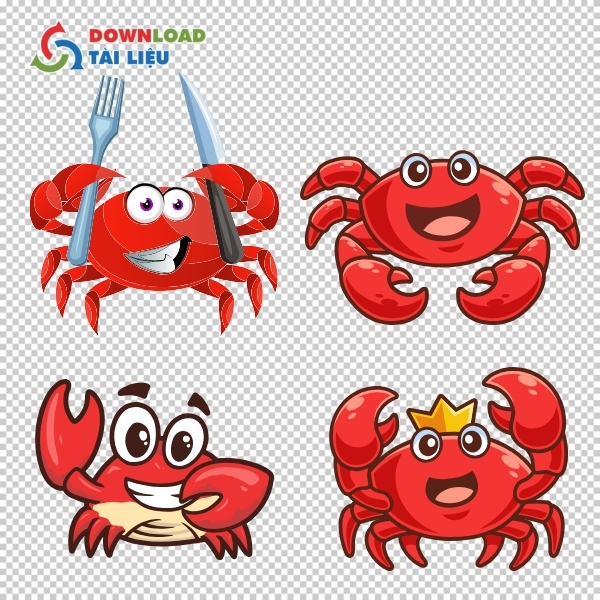 Mẫu cua vector đơn giản phù hợp cho thiết kế in ấn