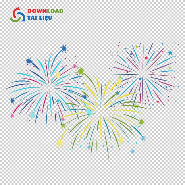 Mẫu pháo hoa vector lấp lánh cho dịp Tết và lễ hội
