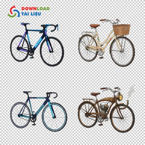 Mẫu xe đạp vector đẹp mắt 