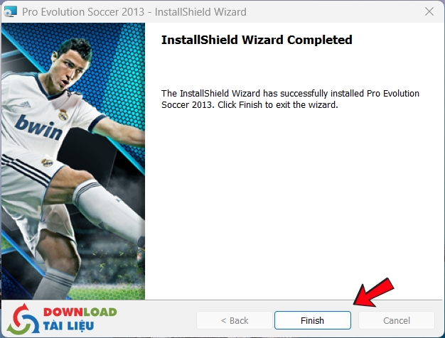 Hoàn tất quá trình cài đặt và tải PES 2013