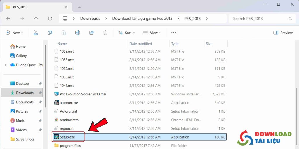 Chạy file setup.exe để thiết lập cài đặt