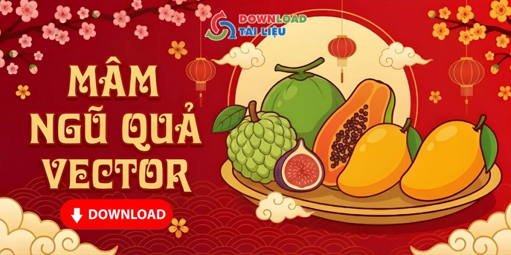 Mâm ngũ quả vector
