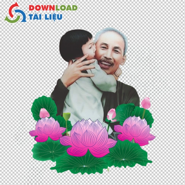 Mẫu kho tài nguyên bác hồ hoa sen vector chuẩn in ấn 