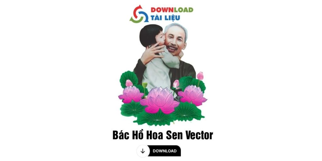 Bác Hồ Hoa Sen Vector