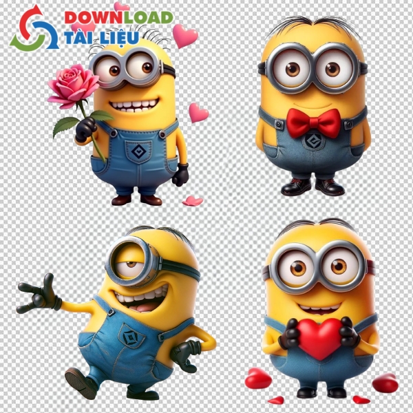 Mẫu vector minions dễ thương miễn phí cho thiết kế