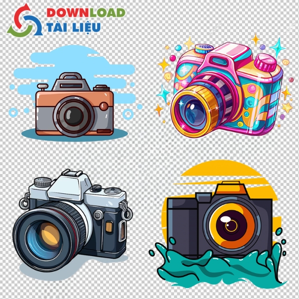 Mẫu Vector máy ảnh cổ điển vintage định dạng eps sắc nét