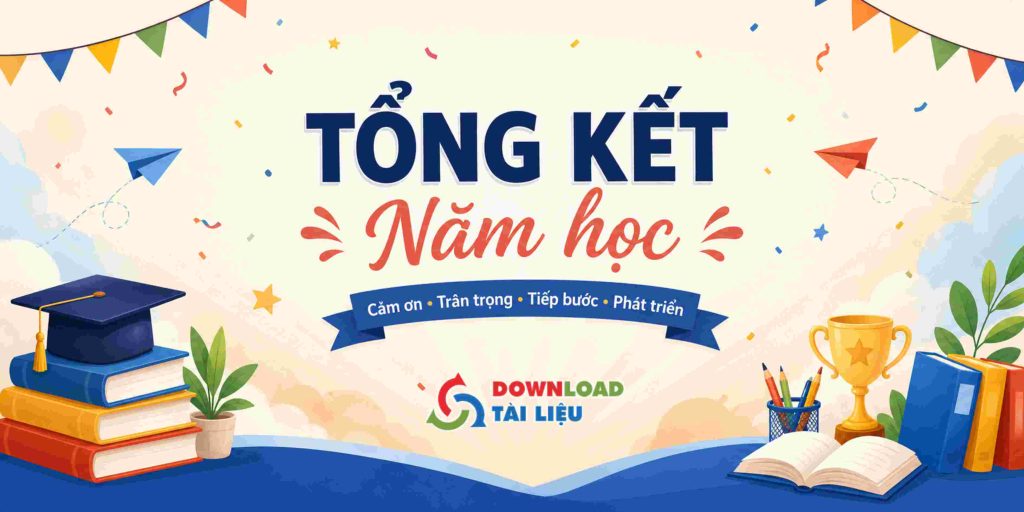 Mẫu background tổng kết năm học phong cách trẻ trung