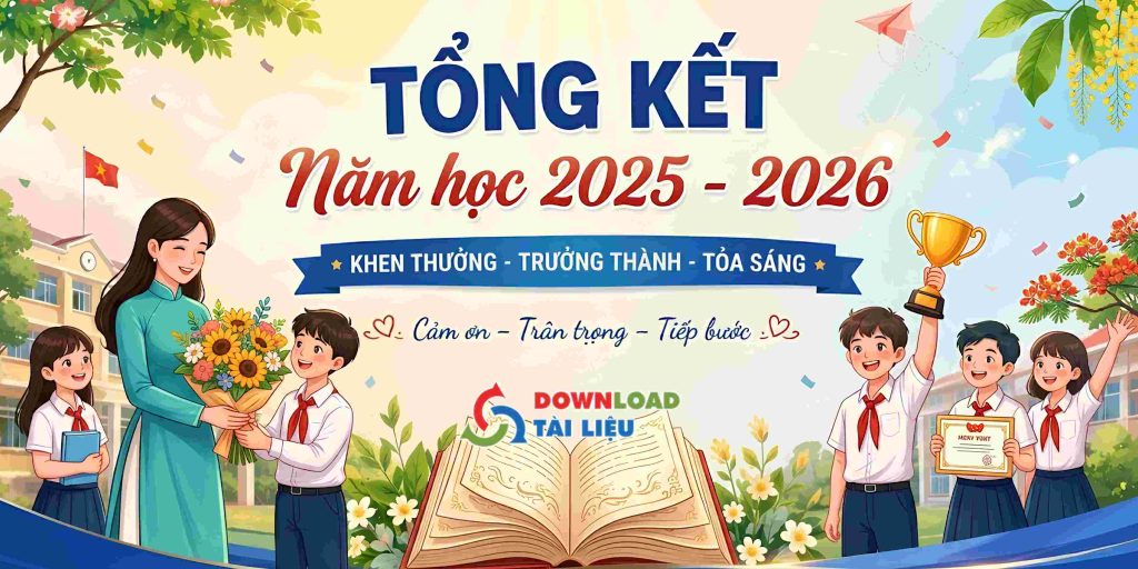 Mẫu background kỷ yếu học sinh kết hợp lễ bế giảng