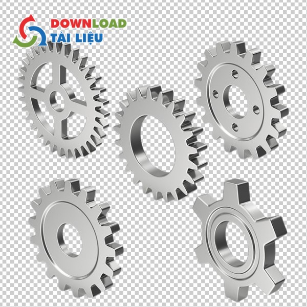Mẫu bánh răng vector công nghiệp phong cách tối giản