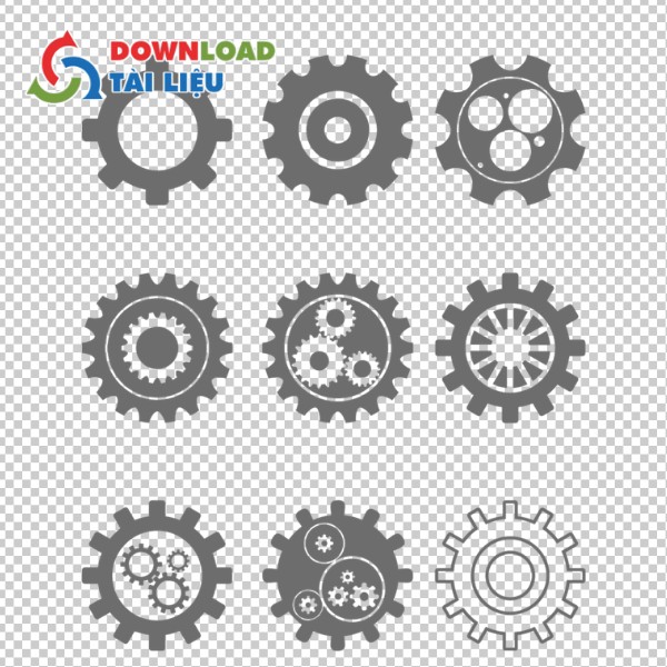 Mẫu bánh răng vector dành cho designer kỹ thuật