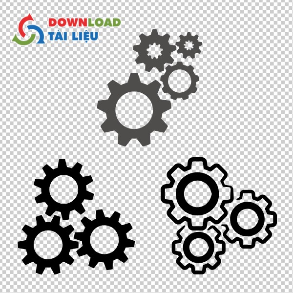 Mẫu bánh răng vector nhiều chi tiết độc đáo