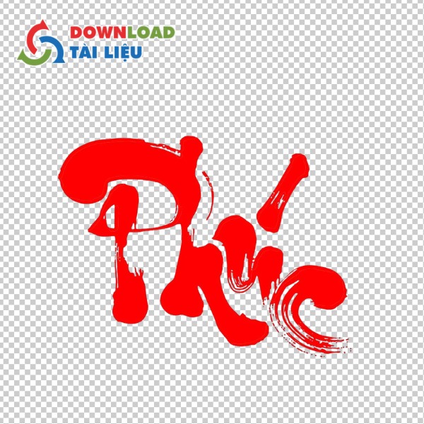 Mẫu chữ phúc thư pháp vector tiếng việt với nét bút lông mềm mại
