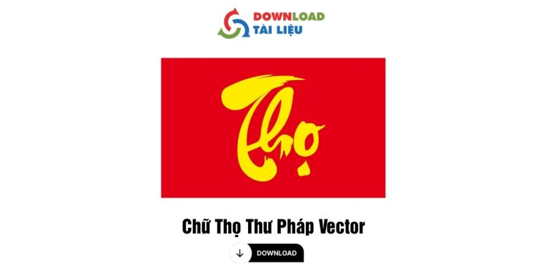 chu tho thu phap vector