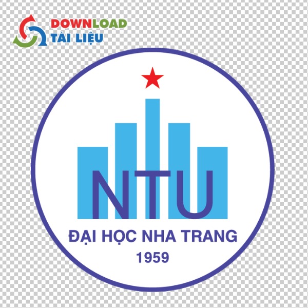Mẫu logo Đại học Nha Trang file PNG tách nền trong suốt