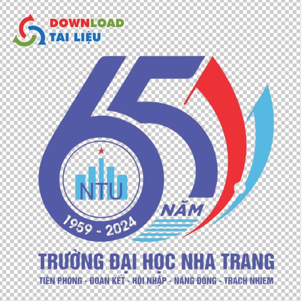 Mẫu thiết kế vector logo trường Đại học Nha Trang NTU định dạng AI