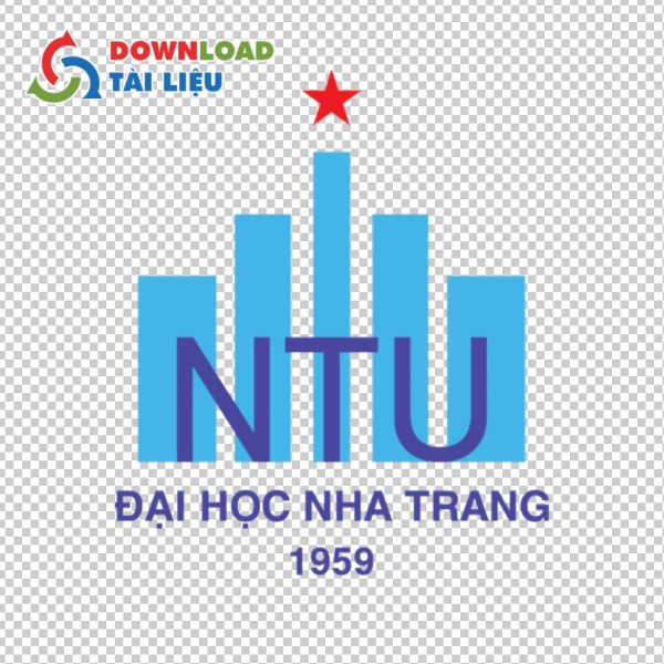 Mẫu logo Đại học Nha Trang hiển thị trang trọng trên góc trái tiêu đề website chính thức