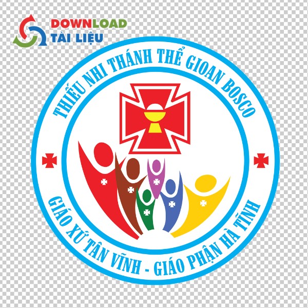 Mẫu logo thiếu nhi thánh thể svg dành cho thiết kế áo đồng phục