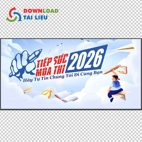 Mẫu Logo Tiếp Sức Mùa Thi vector tách nền dùng cho in backdrop banner
