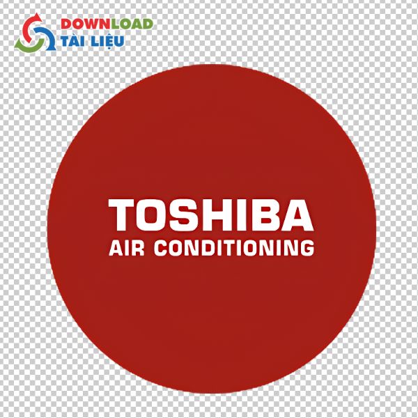 Mẫu logo Toshiba Air Conditioning vector dạng tròn