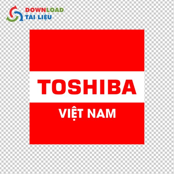 Mẫu logo toshiba vector màu đỏ chính thức của hãng